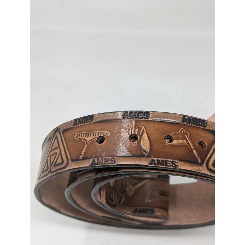 Vintage Ames True Temper Leather Belt Tools Shovel Garden Men's Large 38-42